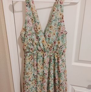 Mint Floral Mini Dress